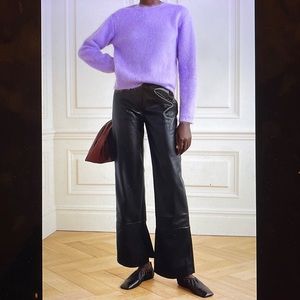 NWT Nanushka Rhyan Vegan Leather Straight Leg Pant